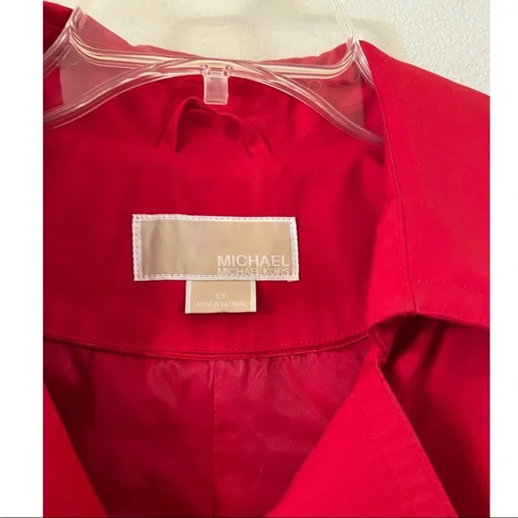 Michael Michael Kors, red double-breasted, trenchcoat size small - Picture 5 of 5